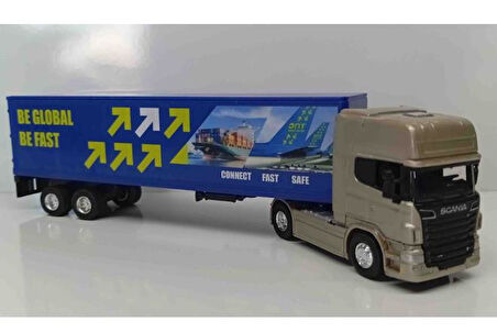 Oyuncak Metal Model Scania Dorseli Tır Gold Metalik Kafa 1 / 64