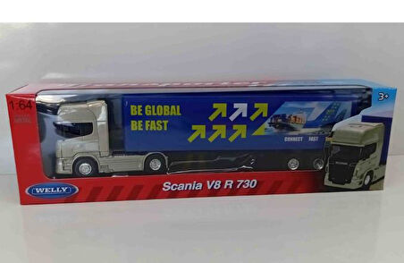 Oyuncak Metal Model Scania Dorseli Tır Gold Metalik Kafa 1 / 64