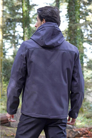Fiyort FY 350 Flam2 Softshell Mont Su ve Rüzgar Geçirmez Outdoor Günlük Erkek Kapüşonlu Mont
