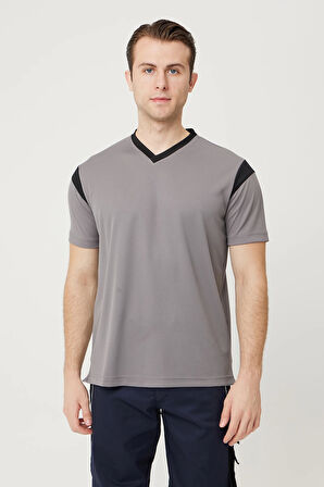 Allium V Yaka Tişört Nefes Alabilir Esnek ve Şık İş ve Günlük Kullanım İçin