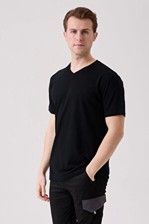 Galanthus V Yaka T-Shirt - Nefes Alabilir, Rahat ve Şık Tasarım