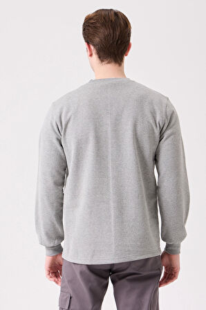 Herba Basic Sweatshirt - Uzun Kollu, Rahat Kesim, Pamuklu, Günlük ve İş Kullanımı İçin