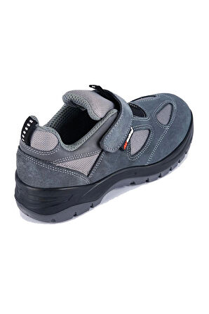 Mekap 157 S1P Süet Deri Çelik Burunlu Gri Delinmeye Dayanıklı Antistatik Kaymaz İş Ayakkabısı