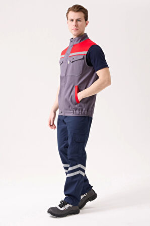 Royal Yazlık İş Yeleği - Hafif, Nefes Alabilir, Reflektörlü ve Çok Cepli