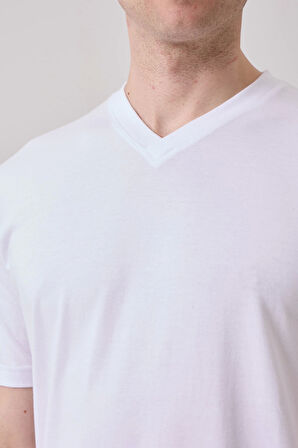 Galanthus V Yaka T-Shirt - Nefes Alabilir, Rahat ve Şık Tasarım