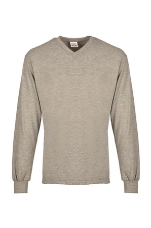 Gaura V Yaka Uzun Kollu T-Shirt - Pamuklu, Nefes Alabilir, Rahat Kesim, Günlük ve İş Kullanımı İçin