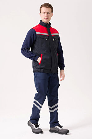 Royal Kışlık İş Yeleği - Sıcak Tutucu, Rüzgar Geçirmez, Çok Cepli ve Reflektörlü