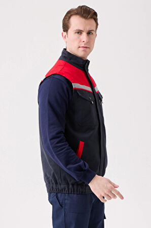 Royal Kışlık İş Yeleği - Sıcak Tutucu, Rüzgar Geçirmez, Çok Cepli ve Reflektörlü