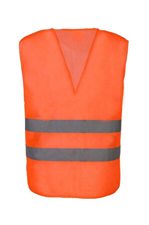 Hi-vis Turuncu Fosforlu Reflektörlü İş Güvenliği Yeleği Yüksek Görünürlük Trafik & İnşaat