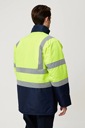 Linum Reflektörlü İş Güvenliği Parkası - Su ve Rüzgar Geçirmez, Yüksek Görünürlüklü Kışlık Mont