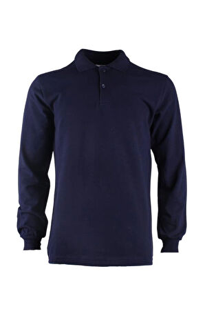 PADUS %100 Pamuk Polo Yaka Uzun Kollu T-Shirt Şık ve Konforlu İş ve Genel Kullanım