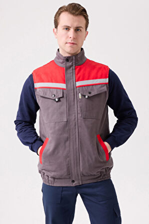 Royal Kışlık İş Yeleği - Sıcak Tutucu, Rüzgar Geçirmez, Çok Cepli ve Reflektörlü