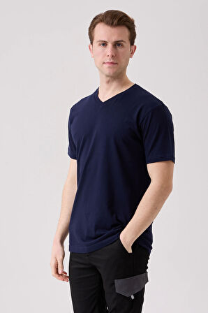 Galanthus V Yaka T-Shirt - Nefes Alabilir, Rahat ve Şık Tasarım