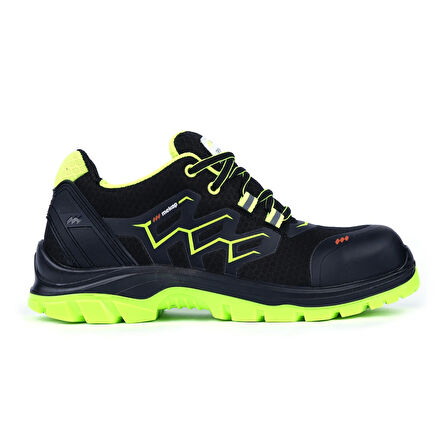 Mekap Neon GPR 91 Kompozit Burunlu S1 SRC Spor Tip İş Ayakkabısı Siyah Yeşil