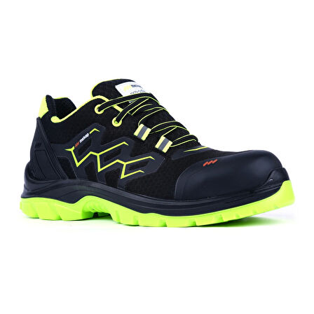 Mekap Neon GPR 91 Kompozit Burunlu S1 SRC Spor Tip İş Ayakkabısı Siyah Yeşil
