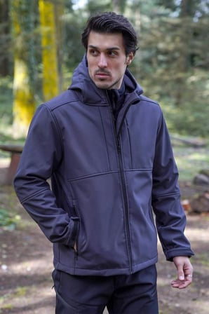 Fiyort FY 350 Flam2 Softshell Mont Su ve Rüzgar Geçirmez Outdoor Günlük Erkek Kapüşonlu Mont