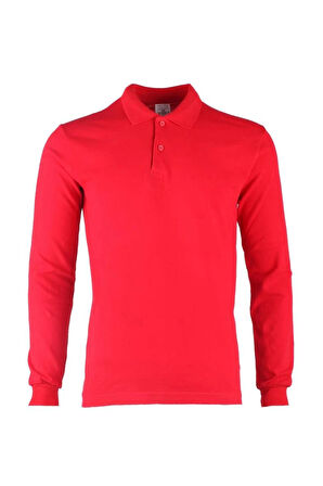 PADUS %100 Pamuk Polo Yaka Uzun Kollu T-Shirt Şık ve Konforlu İş ve Genel Kullanım