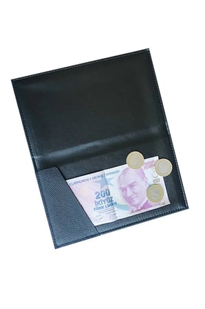 Hesap Sümeni Adisyon Kabı Vegan Deri Suni Deri 12 X 20 Cm. Pull - Up Yeşil