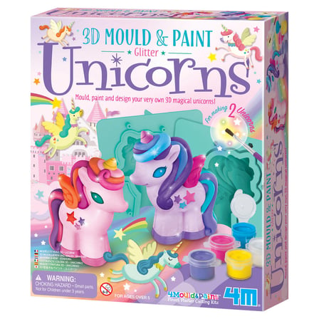 4M 3D Unicorn Kalıp ve Parıltılı Boyama Seti-4M/04770