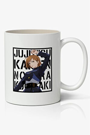 Jujutsu Kaisen Nobara Kugisaki Anime Temalı Beyaz Kupa Bardak Sevgiliye Arkadaşa Hediye