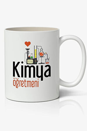 Kişiye Özel Kimya Öğretmeni Öğretmene Hediye Beyaz Kupa - Öğretmenler Günü