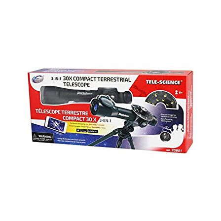 Tele-Science 3'ü 1 Arada 30mm Kompakt Karasal Teleskop-23801