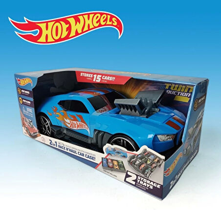 Hot Wheels Race N' Haul 2'si 1 arada saklama kutusu