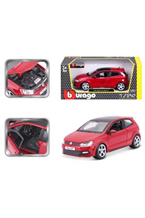 Hem Çocuklar Hem de Yetişkinler için Eğlenceli: 1:24 Volkswagen Polo GTI Mark 5 Model Araba