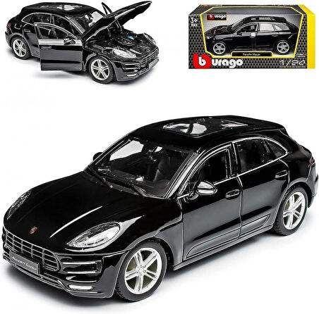 21077 1:24 Porsche Macan Model Araba -Siyah