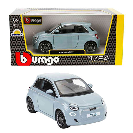 1:24 Fiat 500E 2023 Model Araba – Açılabilir Kapılı, Gerçekçi Mini Model, Koleksiyon Aracı
