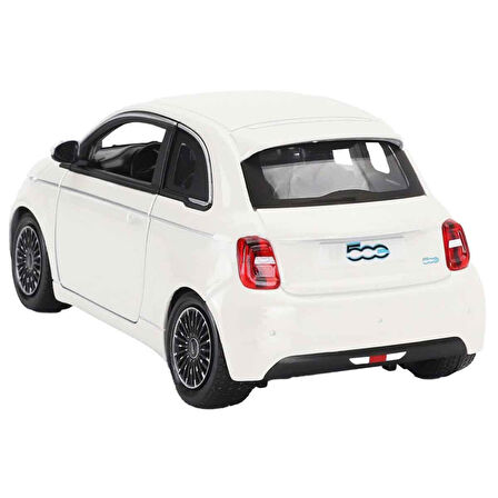 1:24 Fiat 500E 2023 Model Araba – Açılabilir Kapılı, Gerçekçi Mini Model, Koleksiyon Aracı
