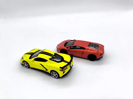 1:43 Street Fire 2'li Set LAMBORGHINI AVENTADOR LP 700 - 2020 CHEVROLET CORVETTE STINGRAY