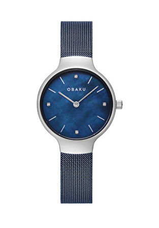 Obaku Denmark V241LXCLML Hasır Quartz Lacivert 29 mm Kadın Kol Saati