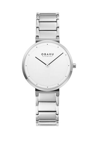 Obaku Denmark V258LXCISC Çelik Safir Kristal Gri 34 mm Kadın Kol Saati 