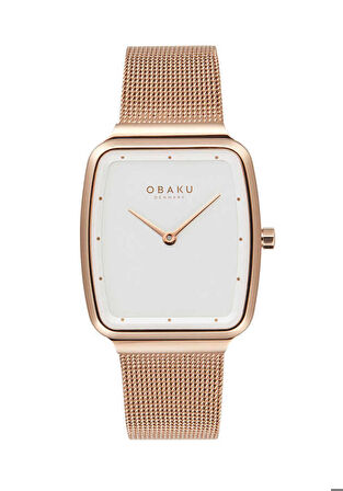 Obaku Denmark V267LXVIMV Quartz Hasır Rose Beyaz Kadran 27 mm Kadın Kol Saati