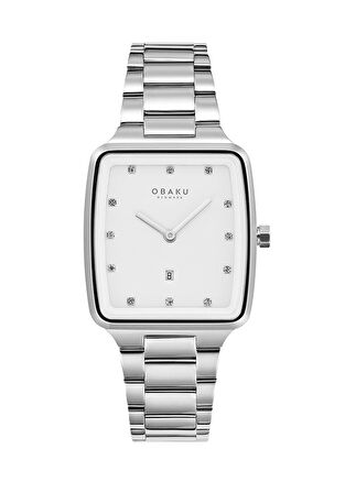 Obaku Denmark V271LDCWSC Quartz Çelik Gri Beyaz Kadran 30 mm Kadın Kol Saati