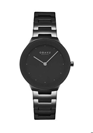 Obaku Denmark V290LXBBSB Quartz Çelik Safir Kristal Siyah 32 mm Kadın Kol Saati 