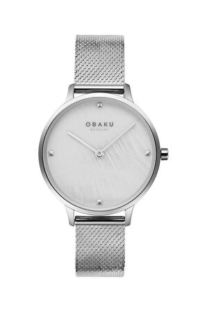 Obaku Denmark V295LXCWHC Quartz Çelik Hasır Gri 34 mm Kadın Kol Saati