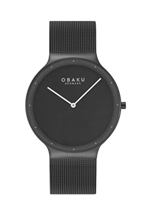 Obaku Denmark V307GXBBMB Quartz Hasır Siyah 40 mm Erkek Kol Saati