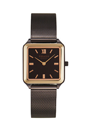 Obaku Denmark V309LXXNMN Quartz Hasır Kahverengi 26 mm Kadın Kol Saati