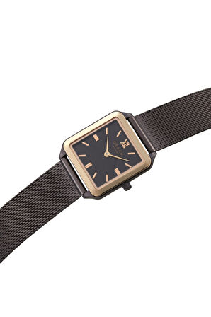 Obaku Denmark V309LXXNMN Quartz Hasır Kahverengi 26 mm Kadın Kol Saati