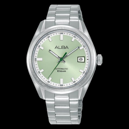 Alba AU4099X1 Otomatik Çelik Gri Yeşil Kadran 10 ATM 38 mm Erkek Kol Saati