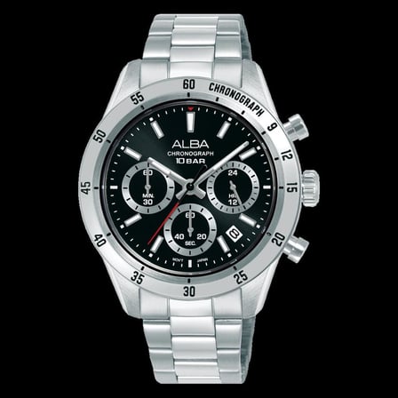 Alba AT3L27X1 Quartz Çelik Gri Siyah Kadran 39 mm Erkek Kol Saati