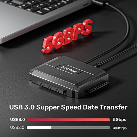 UNITEK USB3.0 TO IDE + SATA II DÖNÜŞTÜRÜCÜ  (Y-3324)