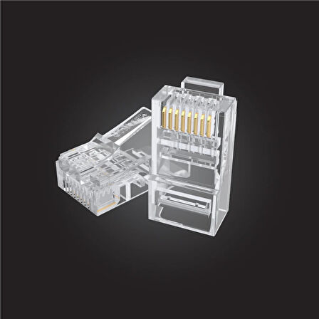 UNITEK CAT6 RJ45 MODULER KONEKTÖR 100'LÜ (Y-OT19TP)