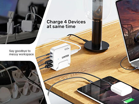 Unitek 100W Masaüstü GAN Şarj İstasyonu Beyaz (P1229AWH)