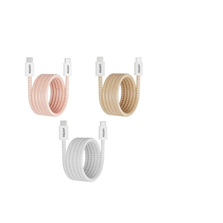 Unıtek Type-c Manyetik Hızlı Şarj Kablosu Beyaz C14141awh01-1m