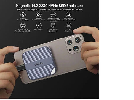 UNITEK MANYETIK NVMe SSD KUTUSU M.2 2230 S1244AGY01