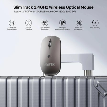 UNITEK SLIMTRACK 2.4GHZ KABLOSUZ MOUSE (T060AGY01)