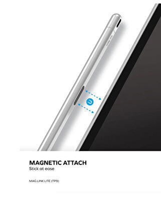 Momax MagLink Lite Magnetic Şarjlı Gümüş Tablet Kalemi